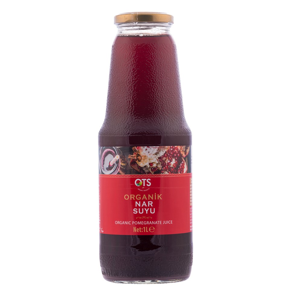 OTS,Organic Pomegranate Juice ,1Ltr in glass bottle