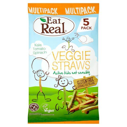 Eat Real, Veggie straws, organic, multi-pack, (5×20g)